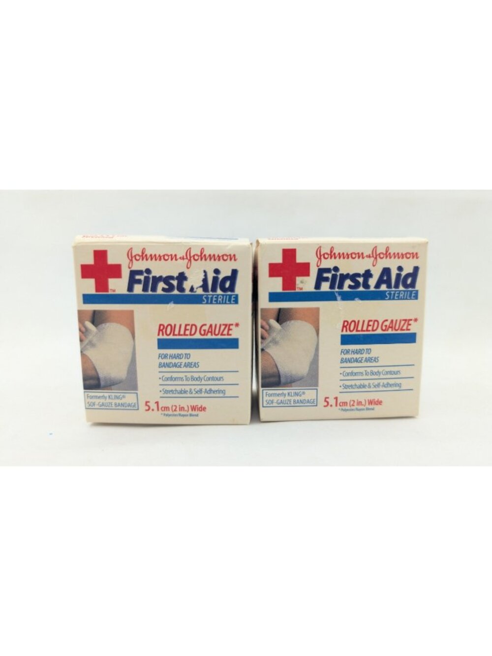 Vtg 1993 Johnson First Aid Rolled Gauze x2 (One new + one is taped) movie prop